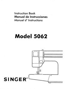 Manual de uso Singer 5062 Máquina de coser