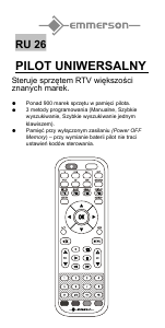 Manual Emmerson RU 26 Remote Control