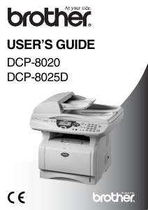 Manual Brother DCP-8025D Multifunctional Printer