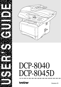 Manual Brother DCP-8040 Multifunctional Printer