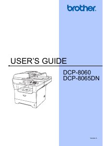 Manual Brother DCP-8060 Multifunctional Printer