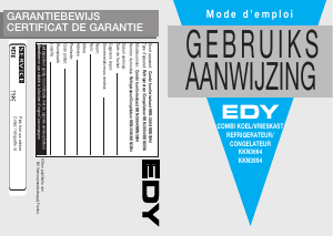 Mode d’emploi Edy KKN3994 Réfrigérateur