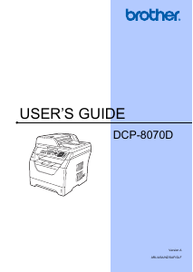 Manual Brother DCP-8070D Multifunctional Printer