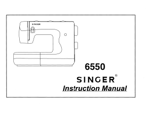 Manual Singer 6550 Sewing Machine