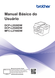 Manual Brother DCP-L2540DW Impressora multifunções