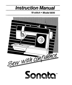 Manual Singer 6610 Sonata Sewing Machine