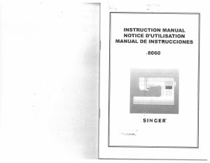 Manual de uso Singer 8060 Máquina de coser