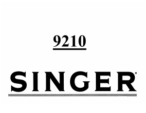 Manual Singer 9210 Sewing Machine