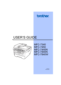 Manual Brother MFC-7440N Multifunctional Printer