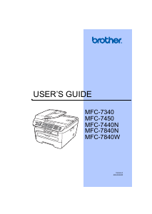 Manual Brother MFC-7450 Multifunctional Printer