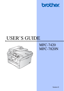 Manual Brother MFC-7820N Multifunctional Printer