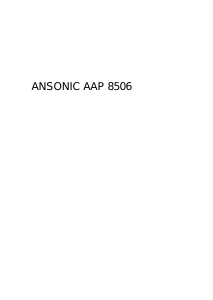 Handleiding Ansonic AAP 8506 Airconditioner