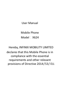 كتيب Infinix X624 هاتف محمول