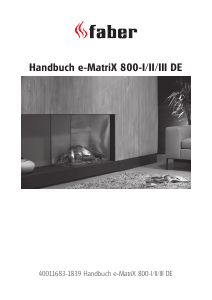 Bedienungsanleitung Faber e-MatriX 800-I Elektrokamin