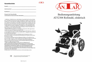 Bedienungsanleitung Antar AT52304 Elektrorollstuhl