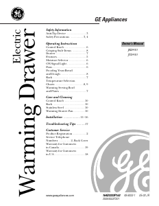 Handleiding GE JTD910AB1AA Warmhoudlade