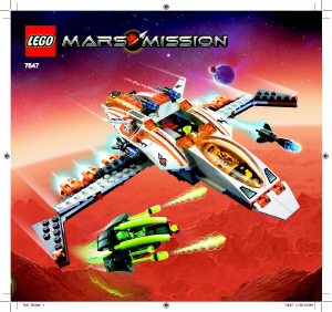Bruksanvisning Lego set 7647 Mars Mission MX-41 switch fighter