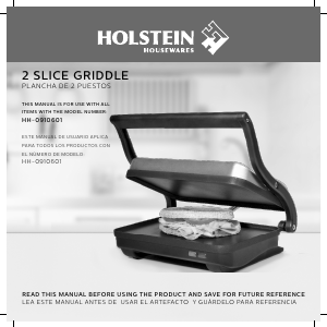 Manual de uso Holstein HH-0910601 Grill de contacto