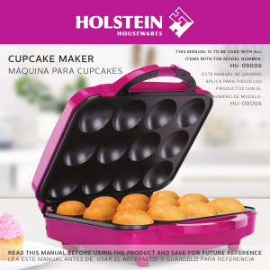 Manual de uso Holstein HU-09006K-BU Máquina de cupcake