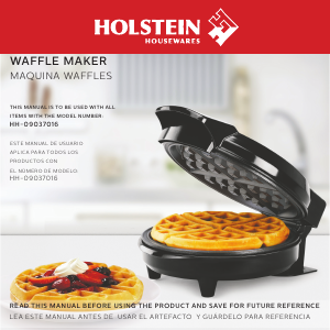 Manual Holstein HH-09037016B Waffle Maker
