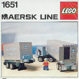 Handleiding Lego set 1651 Maersk Containerwagen
