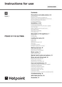 Manual Hotpoint FDUD 51110 X Dishwasher