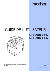 Mode d’emploi Brother MFC-9465CDN Imprimante multifonction