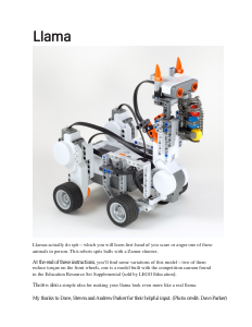 Handleiding Lego set 8547 Mindstorms Llama by Fay Rhodes