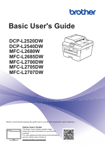 Manual Brother MFC-L2700DW Multifunctional Printer