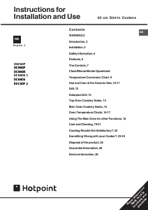 Manual Hotpoint DSC60P.1 Range