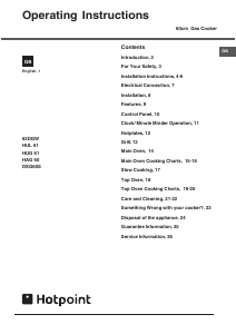 Manual Hotpoint 62DGW Range