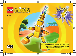 Εγχειρίδιο Lego set 41507 Mixels Zaptor