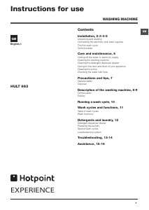 Manual Hotpoint HULT 963P UK Washing Machine