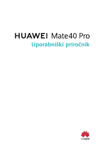 Priročnik Huawei Mate 40 Pro Mobilni telefon