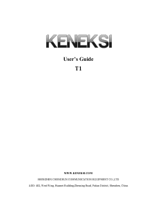 Manual de uso Keneksi T1 Teléfono móvil