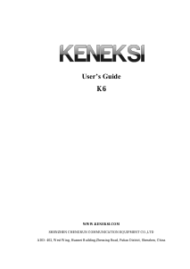 Manual de uso Keneksi K6 Teléfono móvil