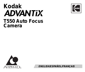 Manual de uso Kodak Advantix T550 Cámara