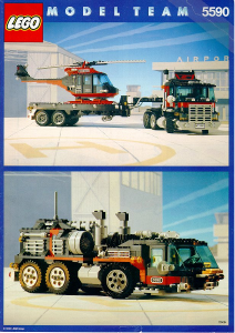 Manuale Lego set 5590 Model Team Camion trasportatore con elicottero