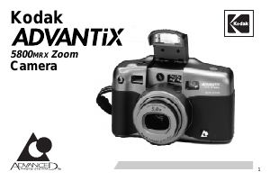 Handleiding Kodak Advantix 5800MRX Camera