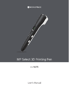 Manual Monoprice MP Select 3D Pen
