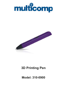 Manual Multicomp 310-0900 3D Pen