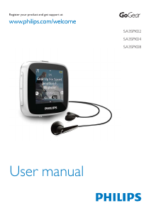 Manual Philips SA3SPK04KN GoGear Mp3 Player