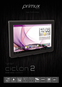 Manual de uso Primux Tech Ciclon 2 Tablet