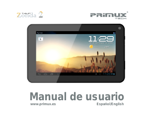 Handleiding Primux Tech Zonda 2 Tablet