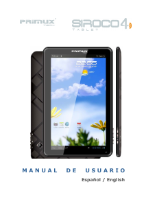 Manual de uso Primux Tech Siroco 4 Tablet