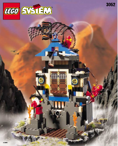 Manual de uso Lego set 3052 Ninja Fortaleza fuego