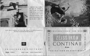 Manual Zeiss Ikon Contina II Camera
