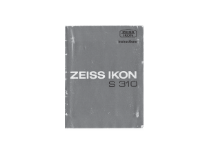 Manual Zeiss Ikon S 310 Camera