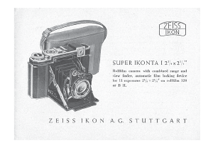 Manual Zeiss Ikon Super Ikonta I Camera