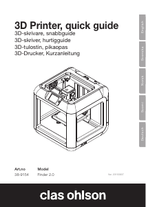 Manual Clas Ohlson Finder 2.0 3D Printer